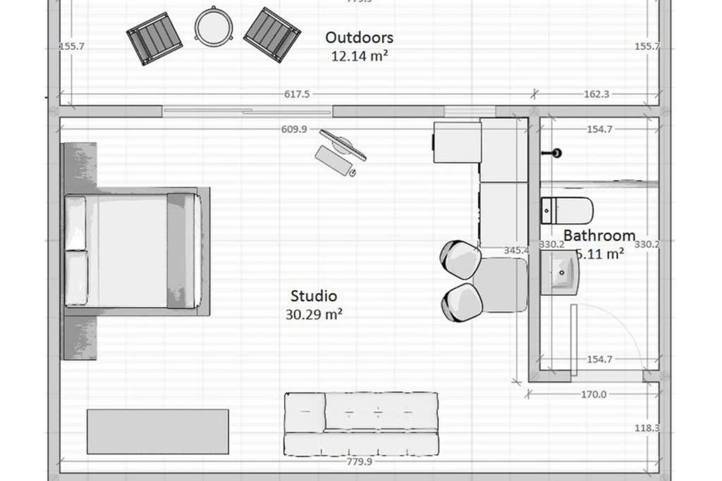 Cozy Studio Near The Beach 1Stfloor Nea Iraklitsa Eksteriør bilde